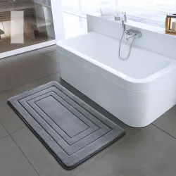 Tapis de salle de bain non glissé avec mousse mémoire