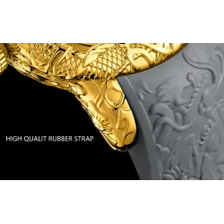 Luxury waterproof watch with dragon sculptureHorloges