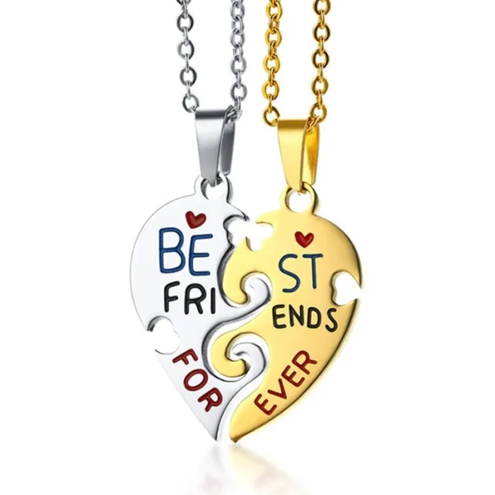Best Friends Forever - roestvrijstalen ketting - koppels - 2 stuksKettingen