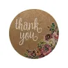 Thank you - ronde stickers - natuurlijk kraftpapier - 500/1000 stuksLijmen & plakbanden