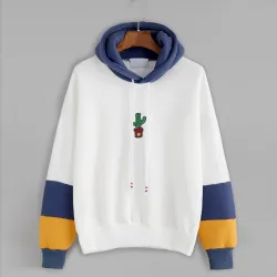 Hooded pullover with cactus printHoodies & Truien