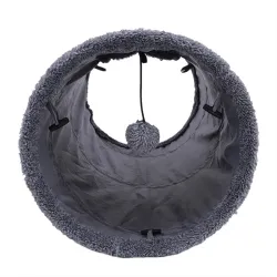 Foldable pets suede tunnel avec bille & structure en acier