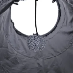 Foldable pets suede tunnel avec bille & structure en acier