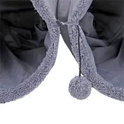 Foldable pets suede tunnel avec bille & structure en acier