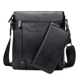 Sac à bandoulière en cuir tendance avec portefeuille*