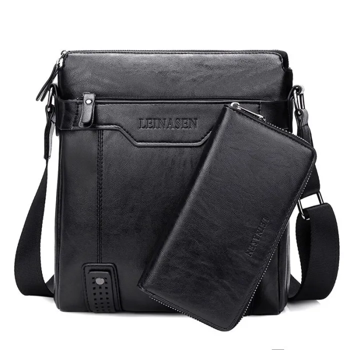 Modieuze leren crossbody & schoudertas met portemonnee*Tassen