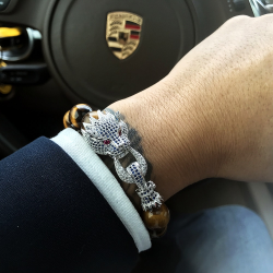 Dragon cristal - bracelet avec perles pierre