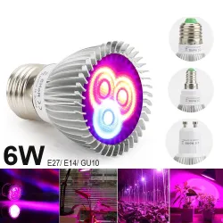 6W - E27 E14 GU10 - lumière de culture LED - hydroponique