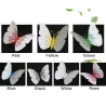 papillon 3D - sticker mural avec aimant 12 pièces