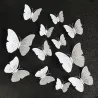 papillon 3D - sticker mural avec aimant 12 pièces