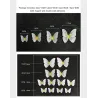 papillon 3D - sticker mural avec aimant 12 pièces