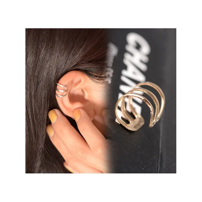 Gold & silver ear clip - 1 pieceOorbellen