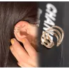 Gold & silver ear clip - 1 pieceOorbellen