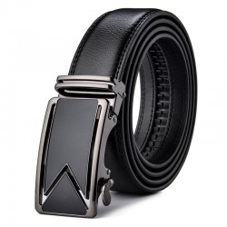 Genuine leather belt with automatic buckleRiemen
