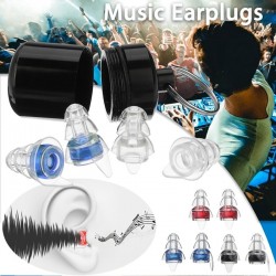 Boucles d'oreilles anti-bruit - réutilisables - avec boîte - protection auditive - fiches de fête