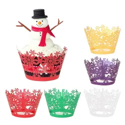 Christmas covers for muffins & cupcakes - paper wrappers 12 piecesBakvormen
