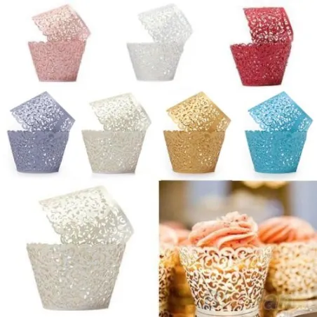 Enveloppes de papier de mouffin & cupcake 12 pièces