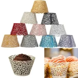 Enveloppes de papier de mouffin & cupcake 12 pièces