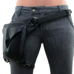 Steampunk - gothic - waist & leg leather bagTassen
