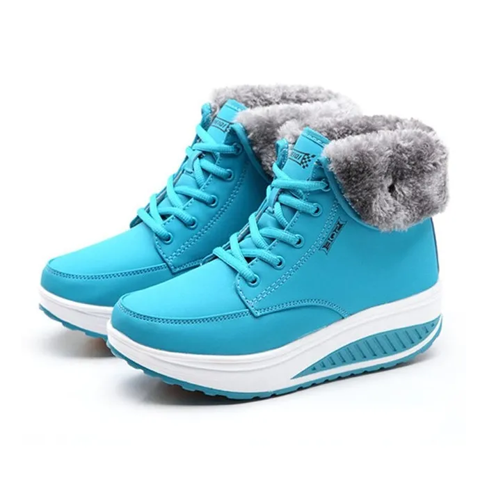 Winter ankle boots - fur - wedge soleLaarzen