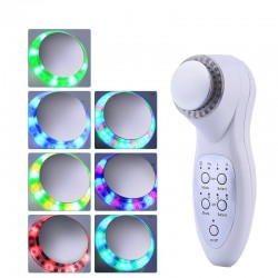 7 couleurs LED - photon ultrasons visage levage - nettoyant - démaquillant de ride - massage beauté