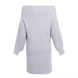 Robe tricotée hors-épaule - pull-over