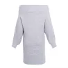 Robe tricotée hors-épaule - pull-over