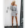 Robe tricotée hors-épaule - pull-over