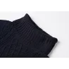 Pull tricoté long avec col rond - robe d'hiver
