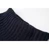 Long knitted sweater with turtleneck - winter dressPlus