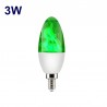 3W 5W 9W - E27 E26 E14 E12 Led 85-265V - ampoule avec effet feu - vert
