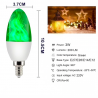 3W 5W 9W - E27 E26 E14 E12 Led 85-265V - ampoule avec effet feu - vert