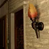 Retro hand with torch - wall lampWandlampen