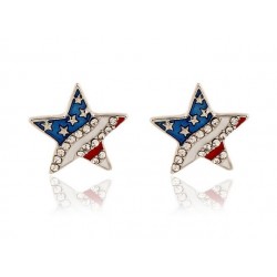 Crystal stars earrings - stainless steelOorbellen