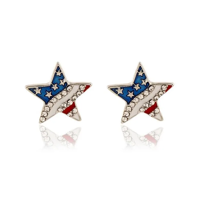 Crystal stars earrings - stainless steelOorbellen