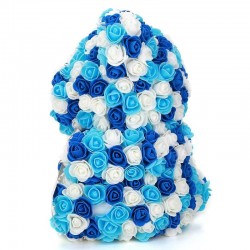 Infinity colorful rose flower teddy bear 40 cmValentijnsdag