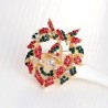 Cristaux colorés de Noël broche