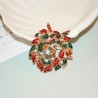 Cristaux colorés de Noël broche