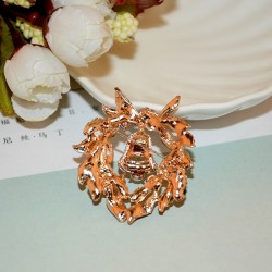 Cristaux colorés de Noël broche