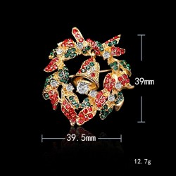 Cristaux colorés de Noël broche