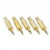 1/8" 3,5mm or mâle fiche câble coaxon - connecteur audio professionnel 5 pièces