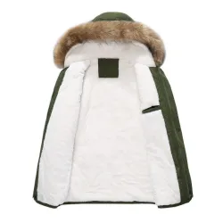 Winter hooded jacket - warm - slimJassen