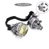Steampunk & gothic ronde bril - vintage rivet goggle - met lichtZonnebrillen