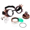 Steampunk & gothic ronde bril - vintage rivet goggle - met lichtZonnebrillen