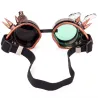 Steampunk & gothic ronde bril - vintage rivet goggle - met lichtZonnebrillen