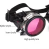 Steampunk & gothic ronde bril - vintage rivet goggle - met lichtZonnebrillen