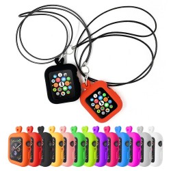 Boîtier en silicone pour Apple Watch - avec collier - 38mm - 40mm - 42mm - 44mm