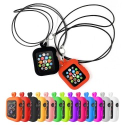 Boîtier en silicone pour Apple Watch - avec collier - 38mm - 40mm - 42mm - 44mm