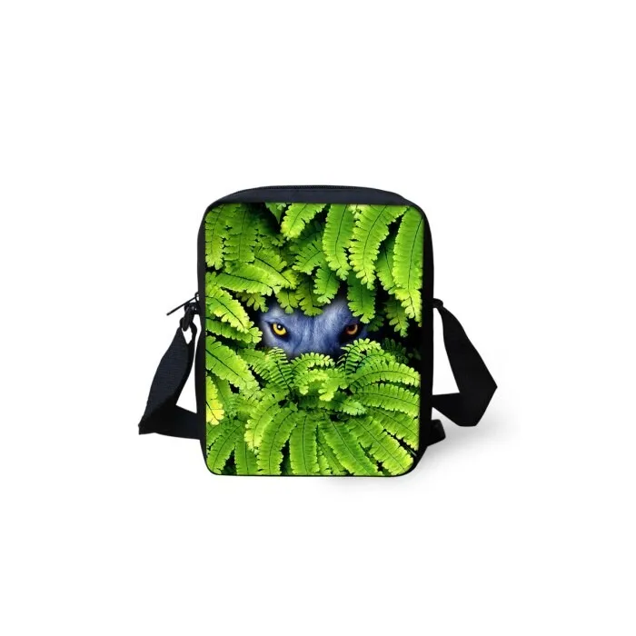 Animaux dans les feuilles - petit sac de crossbody
