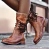 Bottes d'hiver en cuir avec fermeture à glissière